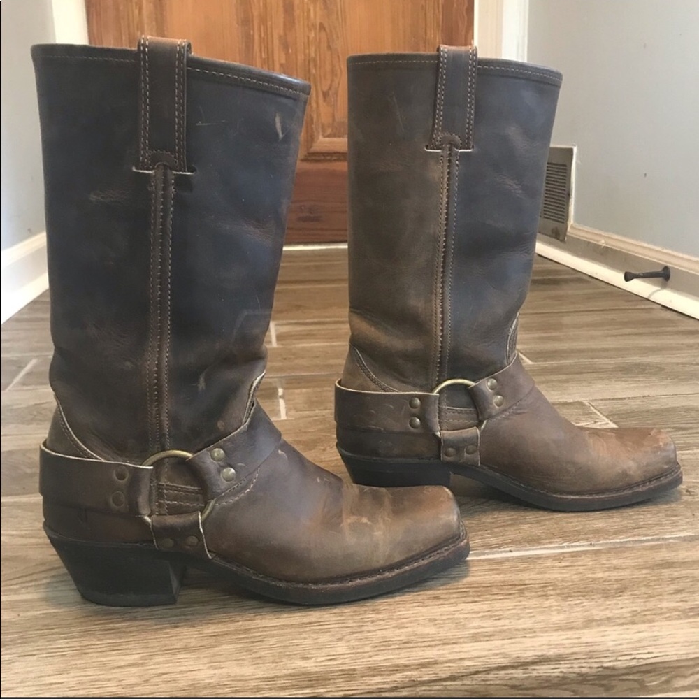 Frye 12R Harness Boots -Tan